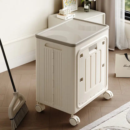 Laundry Basket with Wheels, Ventilated& Odor-Resistant,Portable Rolling Storage with Lid,