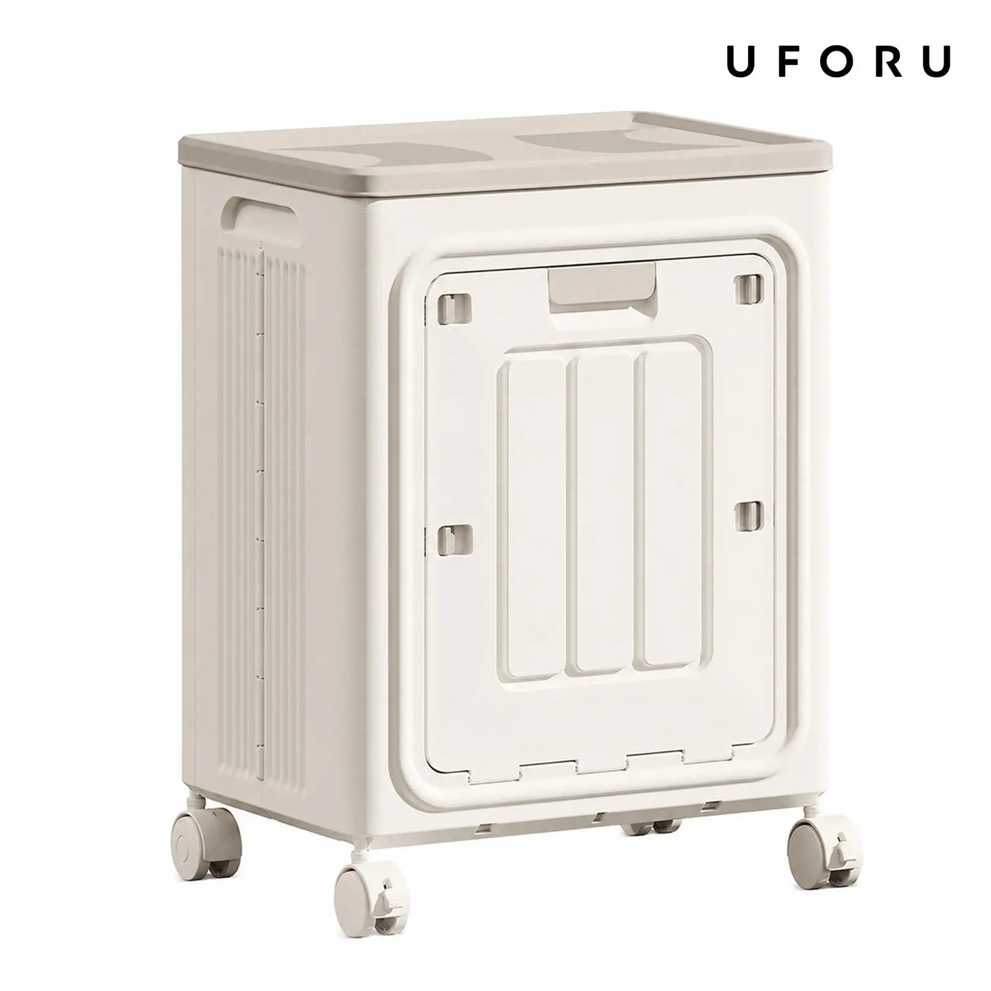 Laundry Basket with Wheels, Ventilated& Odor-Resistant,Portable Rolling Storage with Lid,