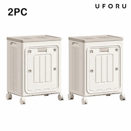 Laundry Basket with Wheels, Ventilated& Odor-Resistant,Portable Rolling Storage with Lid,