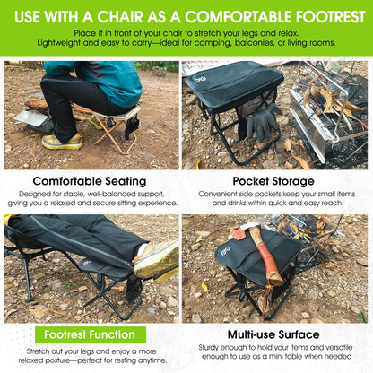 Ultralight Portable Camping Chair – Folding Outdoor Chair with Side Pockets