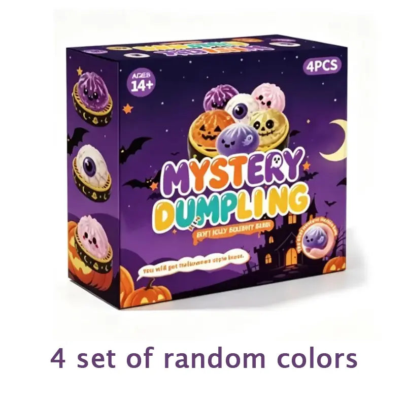 Halloween Ghost Pumpkin Glitter Squishy Toys, Stress Relief Hand Fidget Toys, Portable Squeeze Toys, Halloween Party Supplies & Holiday Gifts