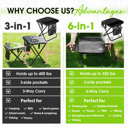Ultralight Portable Camping Chair – Folding Outdoor Chair with Side Pockets