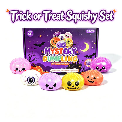 Halloween Ghost Pumpkin Glitter Squishy Toys, Stress Relief Hand Fidget Toys, Portable Squeeze Toys, Halloween Party Supplies & Holiday Gifts